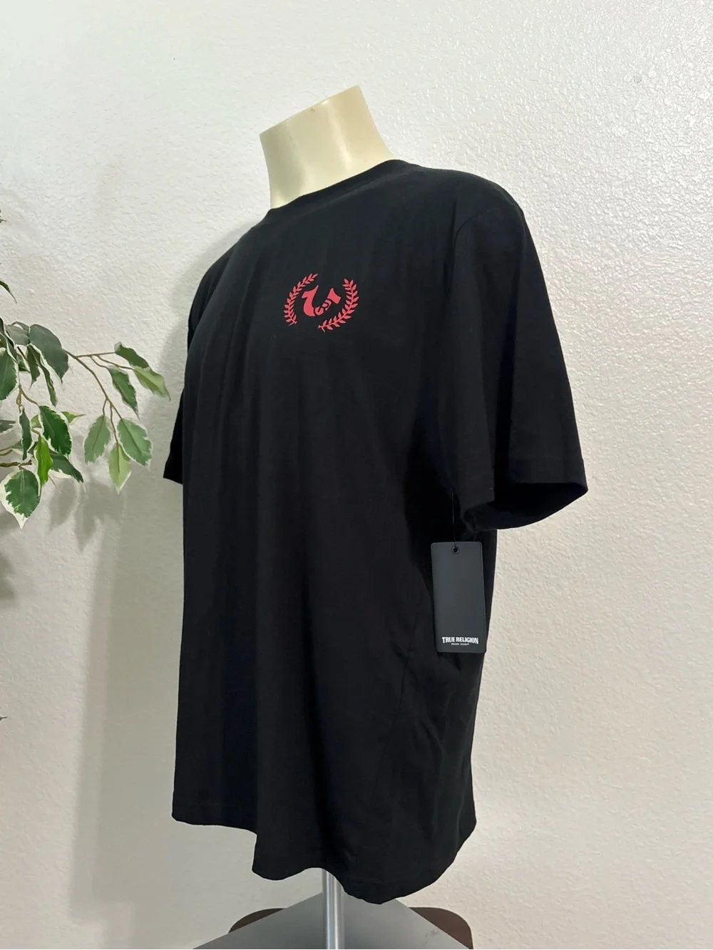 True Religion Black Graphic 'World Tour' Backprint Tee